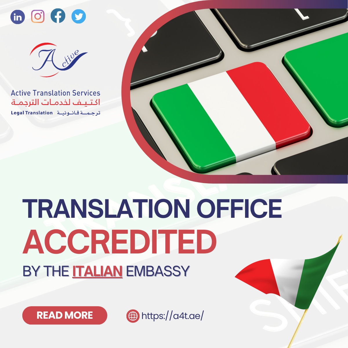 Translation office accredited by the Italian Embassy
