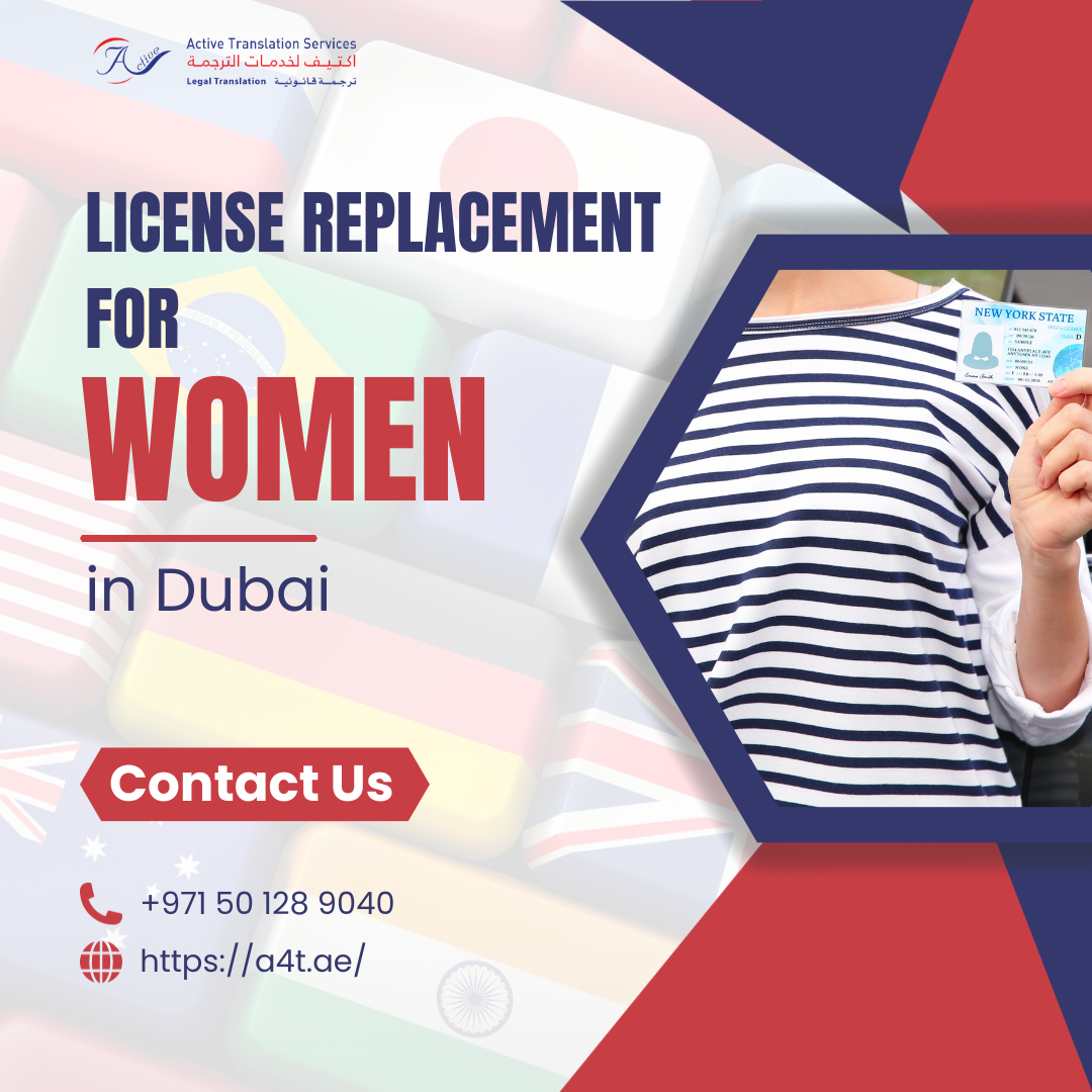 License replacement for women in Dubai