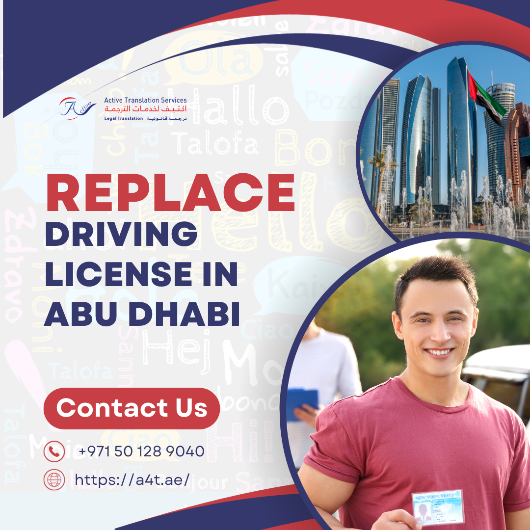 Replace driving license in Abu Dhabi