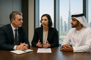 Diplomatic French interpretation for high-level delegations